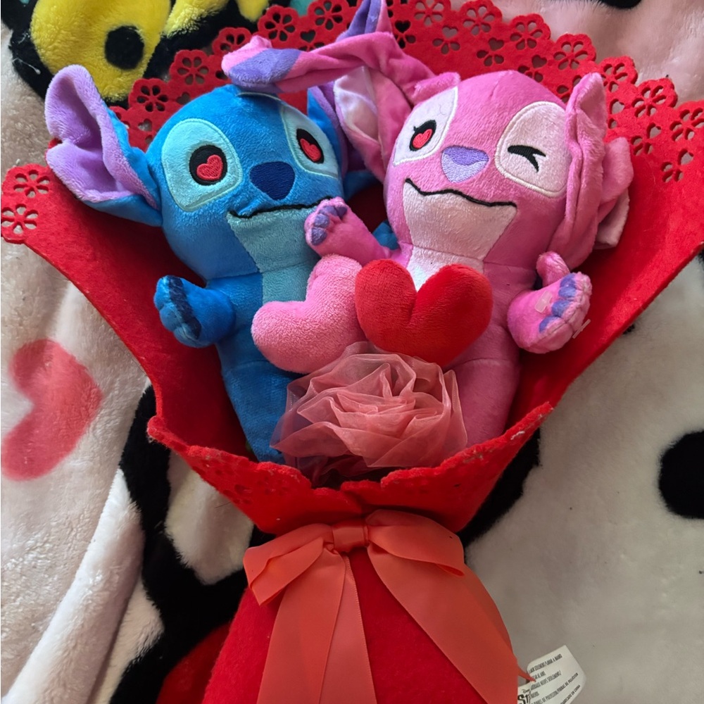Charming Blue and Pink Stuffed Animal Duo